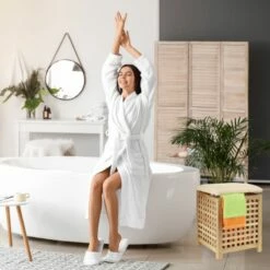 Panier à Linge Avec Siège En Bois -Home24 Soldes d49596d6af354f31848e69eee31dbce4