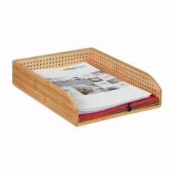 Corbeille à Courrier Bambou Perforé