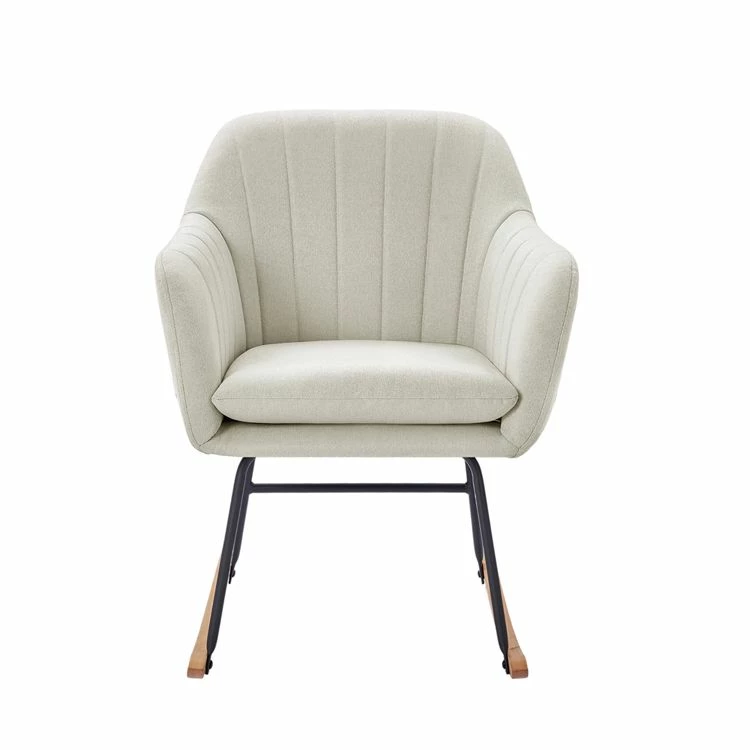 Fauteuil ELSA Tissu Gris Rocking Chair 11 Fauteuil ELSA Tissu Gris Rocking Chair – Image 9