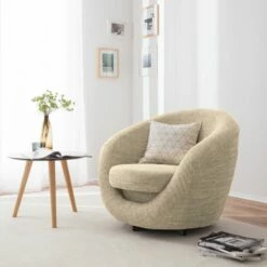 Fauteuil Pivotant Marvin 24 Fauteuil Pivotant Marvin -Home24 Soldes drehsessel marvin strukturstoff creme 4904968