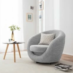 Fauteuil Pivotant Marvin 38 Fauteuil Pivotant Marvin -Home24 Soldes drehsessel marvin strukturstoff silber 4904940