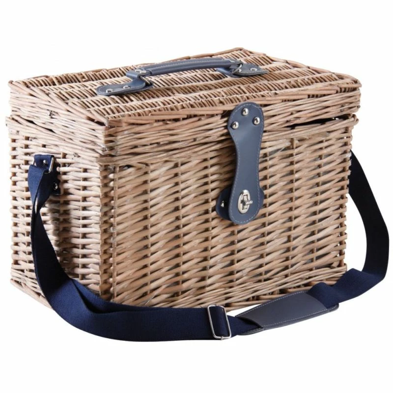 Panier Pique-nique En Osier Gris 4 Panier Pique-nique En Osier Gris – Image 2