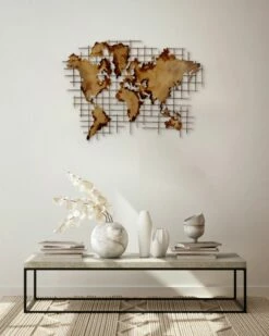 Sculpture Murale Métal Golden World 17 Sculpture Murale Métal Golden World -Home24 Soldes e3a7b6999cc54b5ea5886e60ebb0f4e2