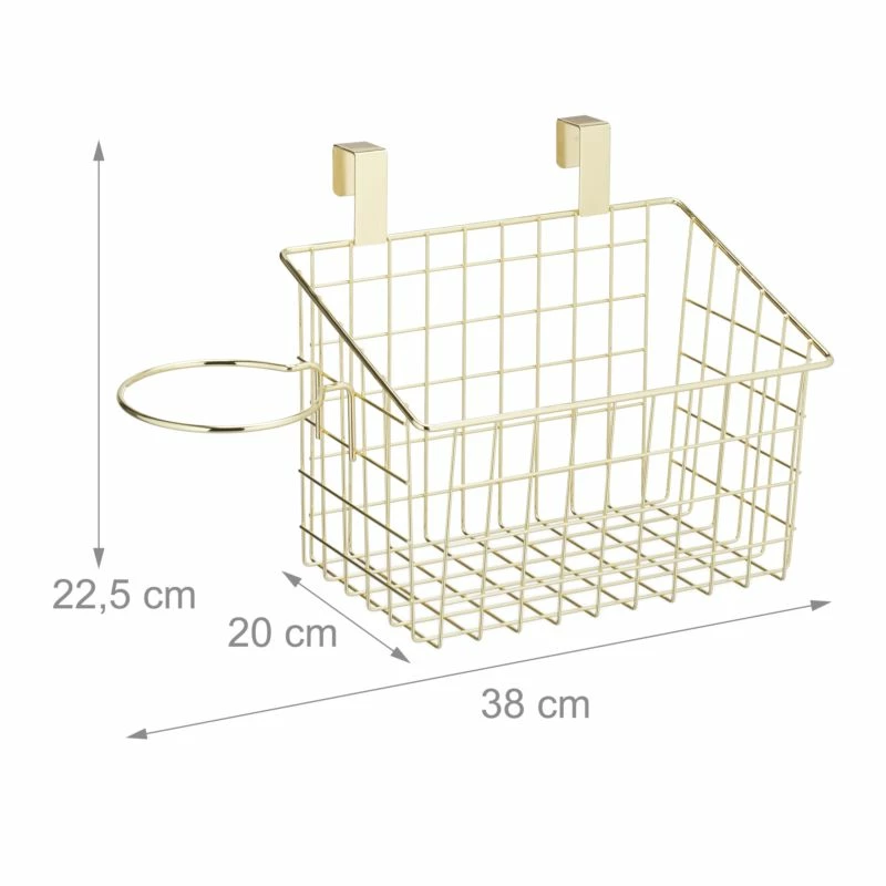 2x Panier Suspension En Métal Doré 8 2x Panier Suspension En Métal Doré – Image 6