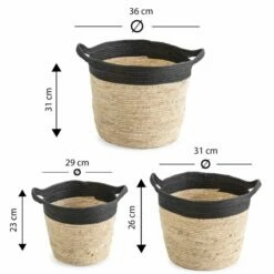 Set De 3 Paniers Otilia Fibre Naturelle -Home24 Soldes e5a6893b021846d68d92b27e633e2ded