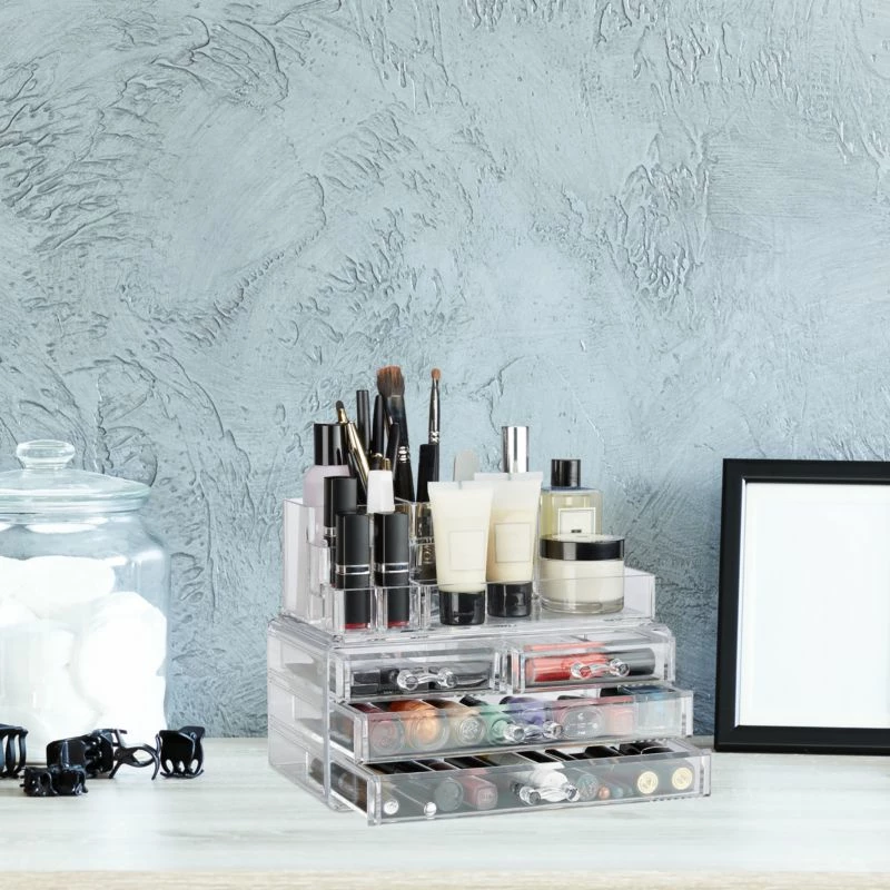 1x Organiseur De Maquillage 4 Tiroirs 4 1x Organiseur De Maquillage 4 Tiroirs – Image 2