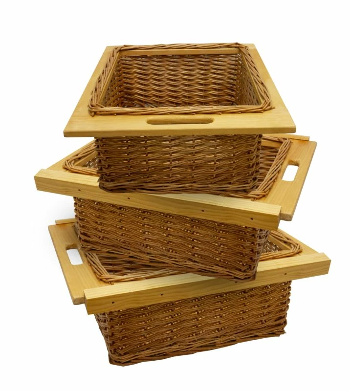 3 X Paniers En Osier 500mm 3 3 X Paniers En Osier 500mm