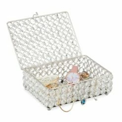 Boîte à Bijoux à Perles Façon Cristal