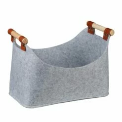 Sac En Feutre Avec Poignées En Bois