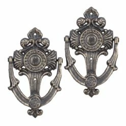 2x Heurtoirs De Porte Antiquité En Fonte