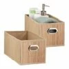 2x Paniers De Rangement En Bambou étroit