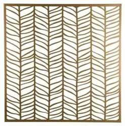 Décoration Murale Carrée Métal Doré L80