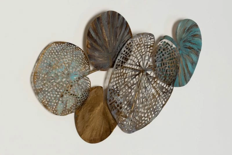 Sculpture Murale Gilded Water Lilies 7 Sculpture Murale Gilded Water Lilies – Image 5