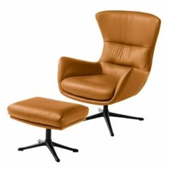 Fauteuil Hepburn III -Home24 Soldes polsterhocker hepburn iii echtleder echtleder neka cognac 5025964