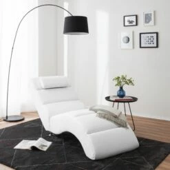 Chaise Longue De Relaxation Califfo -Home24 Soldes relaxliege califfo kunstleder weiss 4904588