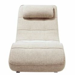 Fauteuil De Relaxation Long Island Tissu -Home24 Soldes relaxliege long island webstoff stoff parsa beige grau 3940732