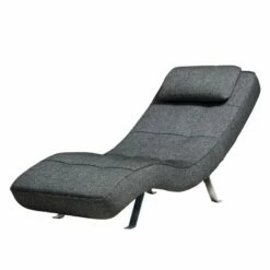 Fauteuil De Relaxation Long Island Tissu -Home24 Soldes relaxliege long island webstoff stoff parsa grau schwarz 3940916
