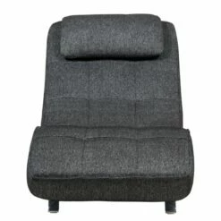 Fauteuil De Relaxation Long Island Tissu -Home24 Soldes relaxliege long island webstoff stoff parsa grau schwarz 3940920