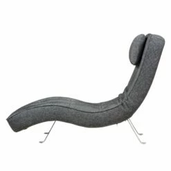 Fauteuil De Relaxation Long Island Tissu -Home24 Soldes relaxliege long island webstoff stoff parsa grau schwarz 3940924