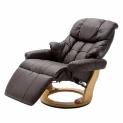 Fauteuil Relaxation Grunewald II -Home24 Soldes relaxsessel grunewald ii echtleder kunstleder braun buche 1474014