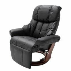 Fauteuil Relaxation Grunewald II -Home24 Soldes relaxsessel grunewald ii echtleder kunstleder schwarz walnuss dekor 1474102