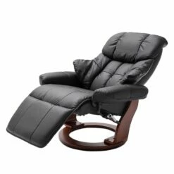 Fauteuil Relaxation Grunewald II -Home24 Soldes relaxsessel grunewald ii echtleder kunstleder schwarz walnuss dekor 1474114