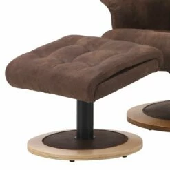 Fauteuil De Relaxation Tornos -Home24 Soldes relaxsessel tornos mit hocker microfaser braun 3744328