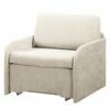 Fauteuil Convertible Disley -Home24 Soldes schlafsessel disley webstoff creme schmale armlehne 5103128