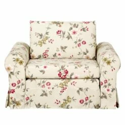 Fauteuil-lit Latina Country Avec Housse -Home24 Soldes schlafsessel latina v flachgewebe gebluemt creme 4132820