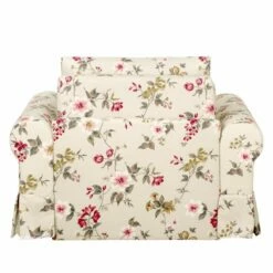 Fauteuil-lit Latina Country Avec Housse -Home24 Soldes schlafsessel latina v flachgewebe gebluemt creme 4132828