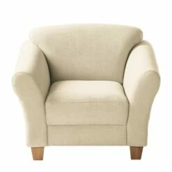 Fauteuil Cebu -Home24 Soldes sessel cebu webstoff creme 4568144