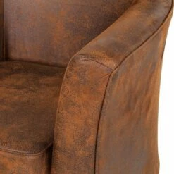 Fauteuil Even -Home24 Soldes sessel even microfaser braun 254006