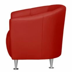 Fauteuil Minga -Home24 Soldes sessel minga echtleder rot 4474052