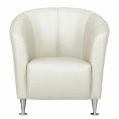 Fauteuil Minga -Home24 Soldes sessel minga echtleder weiss 4474080