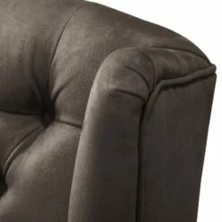 Fauteuil à Oreilles Miscol -Home24 Soldes sessel miscol antiklederlook mit hocker braungrau 4886400