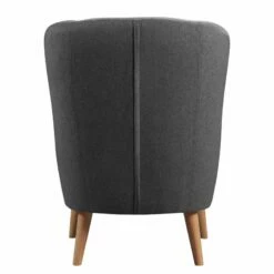 Fauteuil Ribolt -Home24 Soldes sessel ribolt mit hocker webstoff dunkelgrau 5214304