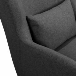 Fauteuil Ribolt -Home24 Soldes sessel ribolt mit hocker webstoff dunkelgrau 5214312
