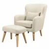 Fauteuil Ribolt -Home24 Soldes sessel ribolt mit hocker webstoff sahara 5214324