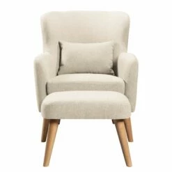Fauteuil Ribolt -Home24 Soldes sessel ribolt mit hocker webstoff sahara 5214328