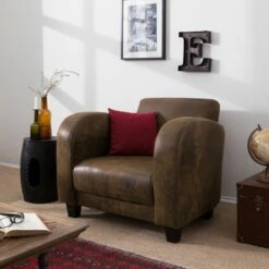 Fauteuil Tullow 17 Fauteuil Tullow -Home24 Soldes sessel tullow antiklederoptik braun 4972136