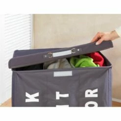 Wenko Sac à Linge Trivo -Home24 Soldes waeschesammler trivo kunstfaser grau 4837180